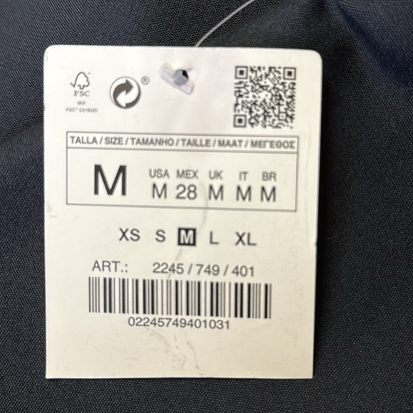 ZARA Basic Black Tie Front Straight Pencil Skirt New NWT Sexy Classic Career M - Picture 15 of 17